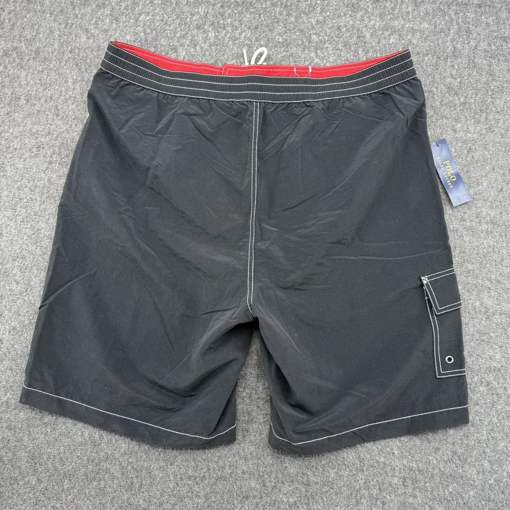 Polo Ralph Lauren Mens XL Charcoal Gray Swim Trunks Cargo Board Shorts NWT